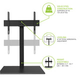 Kanto TTS140 Height Adjustable and Swivelling Tabletop TV Stand for 40" - 90" TVs