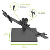 Kanto TTS140 Height Adjustable and Swivelling Tabletop TV Stand for 40" - 90" TVs