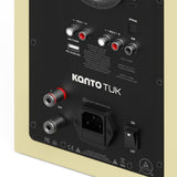Kanto Tuk (2nd Gen) Powered Speakers Bundle with AudioQuest Jack Russell Subwoofer Cable - 4m (Butter)
