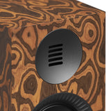 Kanto Tuk (2nd Gen) Powered Speakers Bundle with AudioQuest Jack Russell Subwoofer Cable - 4m (Burled)