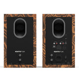 Kanto Tuk (2nd Gen) Powered Speakers Bundle with AudioQuest Jack Russell Subwoofer Cable - 4m (Burled)