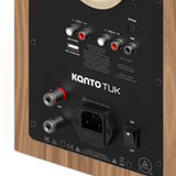 Kanto Tuk (2nd Gen) Powered Speakers Bundle with AudioQuest Jack Russell Subwoofer Cable - 4m (Walnut)