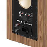 Kanto TUK Grand (Gen 2) Powered Speakers Bundle with AudioQuest Jack Russell Subwoofer Cable - 4m (Walnut)
