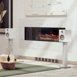 Kanto Tuk Grand (2nd Gen) Powered Speakers Bundle with AudioQuest Jack Russell Subwoofer Cable - 4m (White)