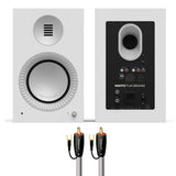 Kanto Tuk Grand (2nd Gen) Powered Speakers Bundle with AudioQuest Jack Russell Subwoofer Cable - 4m (White)