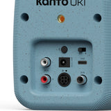 Kanto UKI Bluetooth Speakers Bundle with AudioQuest Jack Russell Subwoofer Cable - 4m (Blue)