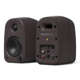 Kanto UKI Bluetooth Speakers Bundle with AudioQuest Jack Russell Subwoofer Cable - 4m (Pumice)