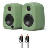 Kanto UKI Bluetooth Speakers Bundle with AudioQuest Jack Russell Subwoofer Cable - 4m (Sage)