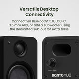 Kanto Yu2 (2nd Gen) 110 W Desktop Computer Speakers with Bluetooth 5.0 (Black)