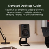 Kanto Yu2 (2nd Gen) 110 W Desktop Computer Speakers with Bluetooth 5.0 (Black)