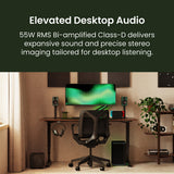 Kanto Yu2 (2nd Gen) 110 W Desktop Computer Speakers with Bluetooth 5.0 (Green)
