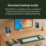 Kanto Yu2 (2nd Gen) 110 W Desktop Computer Speakers with Bluetooth 5.0 (Ice Blue)