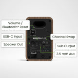 Kanto Yu2 (2nd Gen) 110 W Desktop Computer Speakers with Bluetooth 5.0 (Walnut)