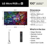 LG 100MRGB95BU 100" 4K Micro RGB evo Smart TV