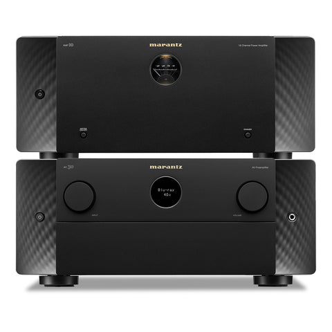 Marantz AMP 10 Reference 16 Channel Home Theater Amplifier & AV 30 11.4 Channel Balanced AV Preamplifier Bundle