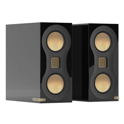 Monitor Audio Studio 89 Compact Bookshelf Speakers - Pair (Black Gloss)