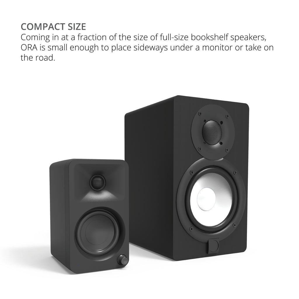 Kanto ORA Reference Powered Desktop Speakers Matte Black (Pair)