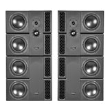 PMC Audio 8-2-XBD Configuration Twin Cabinet 3-Way Active Bookshelf Monitor Speakers - Pair (Black)