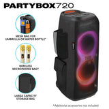 JBL PartyBox 720 Bluetooth Portable Party Speaker Bundle with gSport Cargo Sleeve