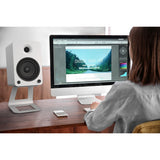 Kanto SE6 Elevated Desktop Speaker Stands for Large Speakers - Pair (White)