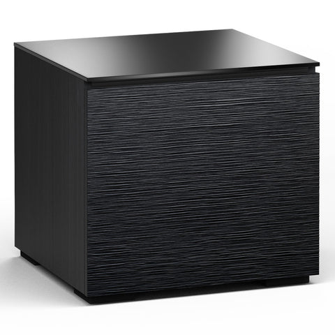 Salamander Designs Chameleon Collection Chicago 217 SE Subwoofer Enclosure AV Cabinet (Textured Black Oak with Black Glass Top)