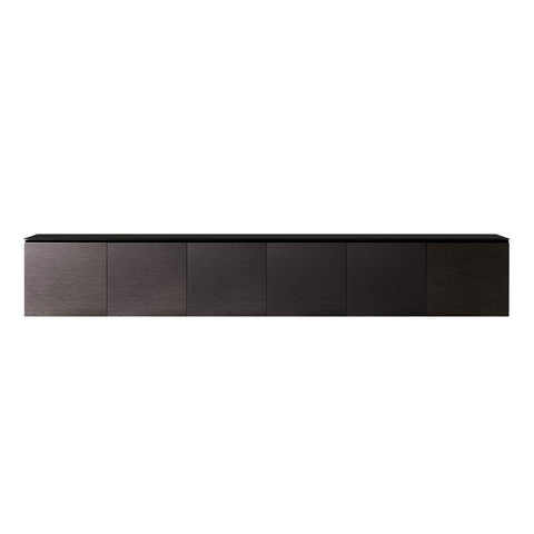 Salamander Designs Chameleon Chicago 237 6-Bay AV Cabinet Bundle for 97″+ TVs (Black Oak)