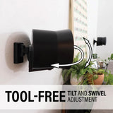 Sanus Adjustable Speaker Wall Mounts for Sonos Era 300 - Pair (Black)