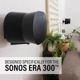 Sanus Adjustable Speaker Wall Mounts for Sonos Era 300 - Pair (Black)