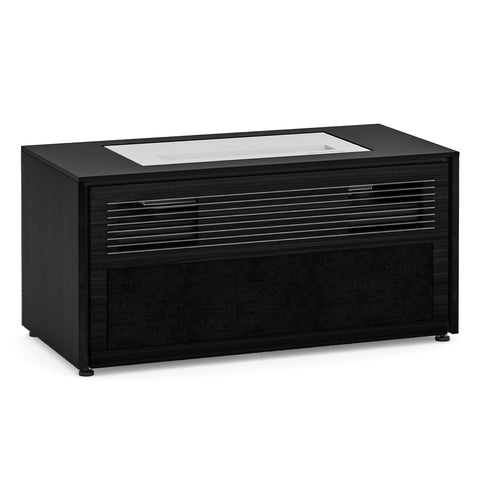 Salamander Designs Chameleon Collection Siena 229S Dual Speaker Grill Projector Integrated Cabinet for LG HU85LA Projector (Black Oak Veneer)