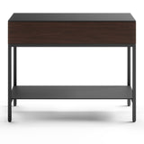 BDI Reveal 1196 Glass Top End Table (Chocolate Stained Walnut)