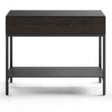 BDI Reveal 1196 Glass Top End Table (Charcoal Stained Ash)