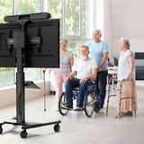 Kanto MPC77 Rolling AV Cart Compatible with Video Conferencing Systems for 37" - 77" TVs