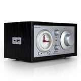Tivoli Audio Model Three AM/FM Bluetooth Clock Radio with USB Charging Ports (Black Ash/Silver)