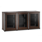 Salamander Designs Synergy 337 Triple Wide AV Cabinet (Dark Walnut with Aluminum Posts)
