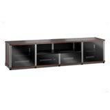 Salamander Designs Synergy 243 Quad AV Cabinet (Dark Walnut with Black Glass Doors & Aluminum Posts)