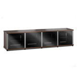 Salamander Designs Synergy 247 Quad AV Cabinet (Walnut with Black Glass Doors & Aluminum Posts)