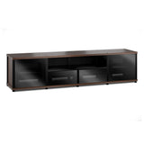 Salamander Designs Synergy 243 Quad AV Cabinet (Dark Walnut with Black Glass Doors & Black Posts)