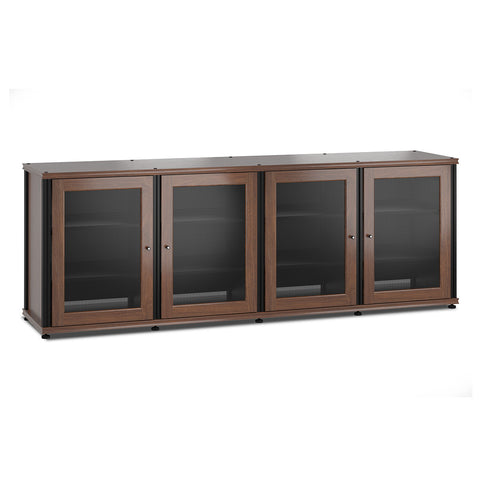 Salamander Designs Synergy 347 Quad AV Cabinet (Dark Walnut with Black Posts)