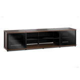 Salamander Designs Synergy 248 Quad AV Cabinet (Dark Walnut with Black Glass Doors & Black Posts)