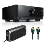 Yamaha RX-V4 5.2-Channel AV Receiver with 6-Outlet Surge Protector and 8K-10K 48Gbps HDMI Cable - 4.92 ft. (1.5m)