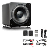 SVS SB-2000 Pro 12 Inch Sealed Subwoofer with DSP Control and SoundPath Wireless Audio Adapter (Piano Gloss Black)