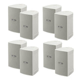 Yamaha NS-AW194 All-Weather Outdoor Speakers Bundle - 8 Pack (White)