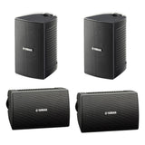 Yamaha NS-AW194 All-Weather Outdoor Speakers Bundle - 4 Pack (Black)