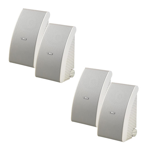 Yamaha NS-AW392 All-Weather Outdoor Speakers Bundle - 4 Pack (White)