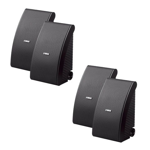 Yamaha NS-AW592 All-Weather Outdoor Speakers Bundle - 4 Pack (Black)