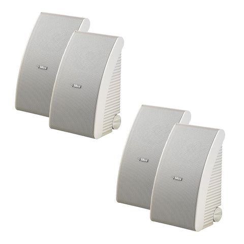 Yamaha NS-AW592 All-Weather Outdoor Speakers Bundle - 4 Pack (White)