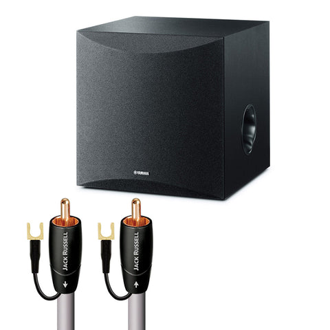Yamaha NS-SW050 Powered Subwoofer Bundle with AudioQuest Jack Russell