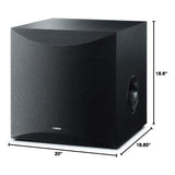 Yamaha NS-SW100BL 10 Inch Powered Subwoofer & NS-C210BL Center Channel Speaker Bundle