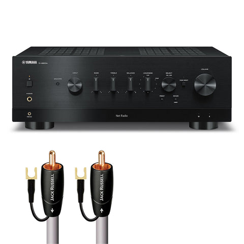 Yamaha R-N800A Network Receiver Bundle with AudioQuest Jack Russell (Black)