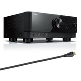 Yamaha RX-V6 7.2 Channel AV Receiver with Sanus Ultra High Speed 8K 6.56 ft. HDMI 2.1 Cable